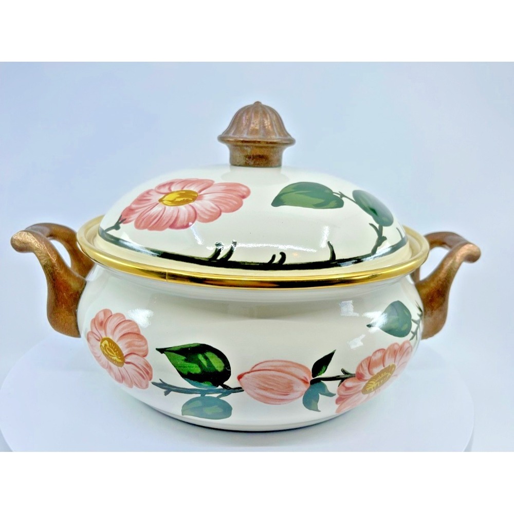 VTG Villeroy and Boch Flowers and Leafs pattern Dutch oven with lid 4 Quarts